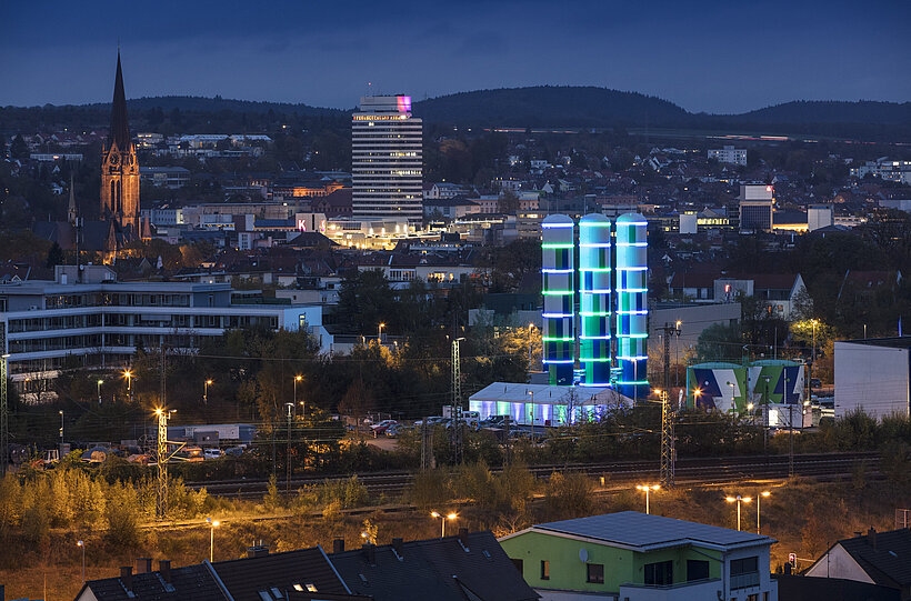 SWK Wärmespeicher bei Nacht